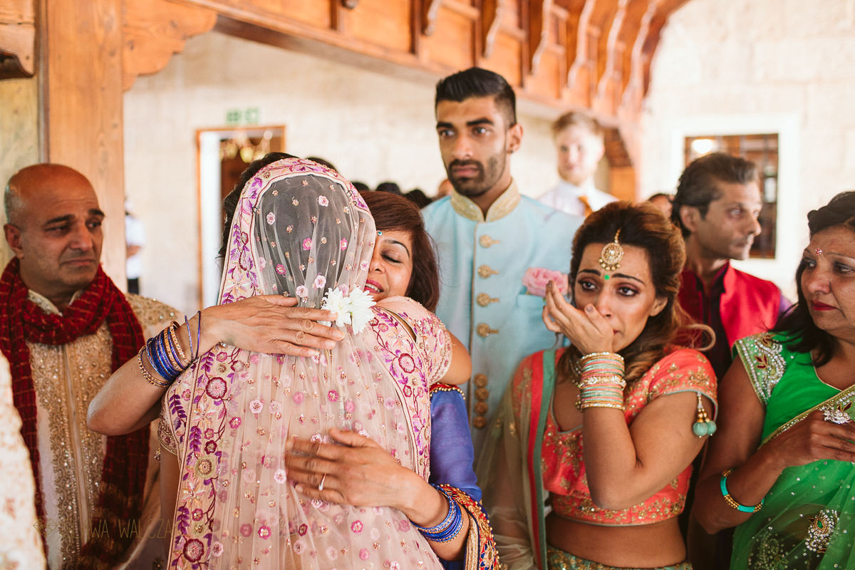Indian Bride departure from her Hindian wedding in Malta