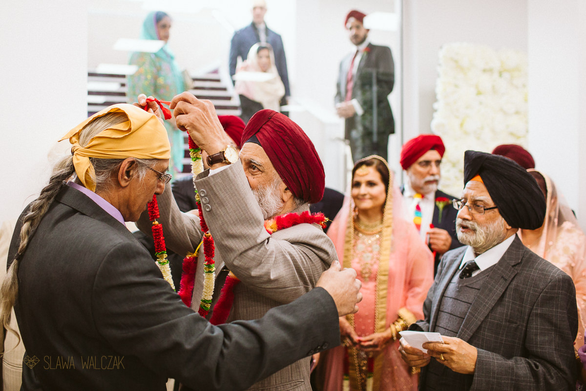 Milni at a Sikh Wedding in London Central Gurdwara