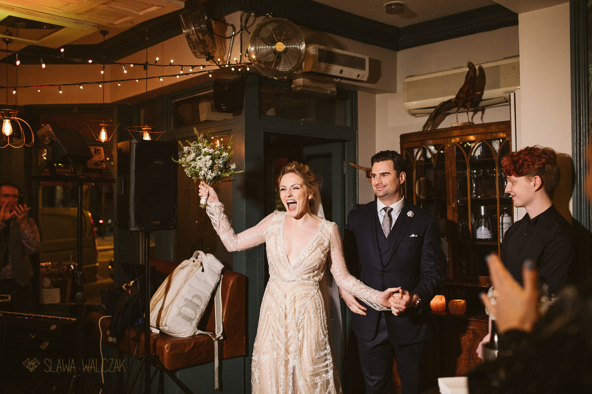 intimate wedding photography at London Fulham Library