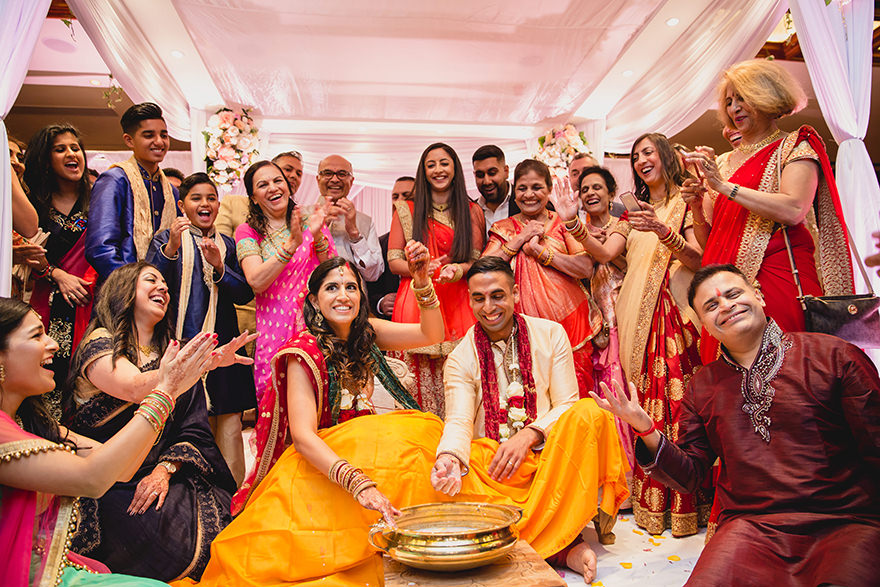 documentary photography from games at an Indian Wedding in London