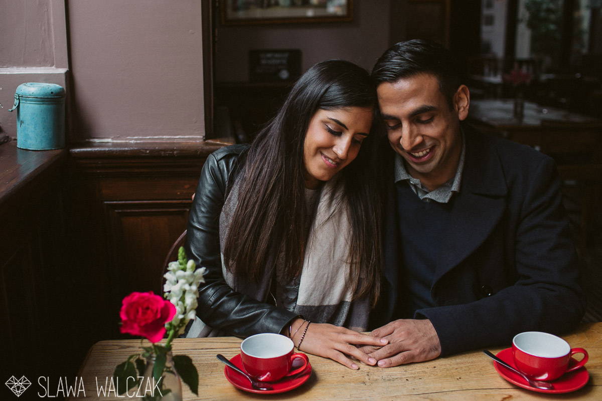 natural relaxed pub Annika & Anand - London Indian Pre-Wedding Shoot