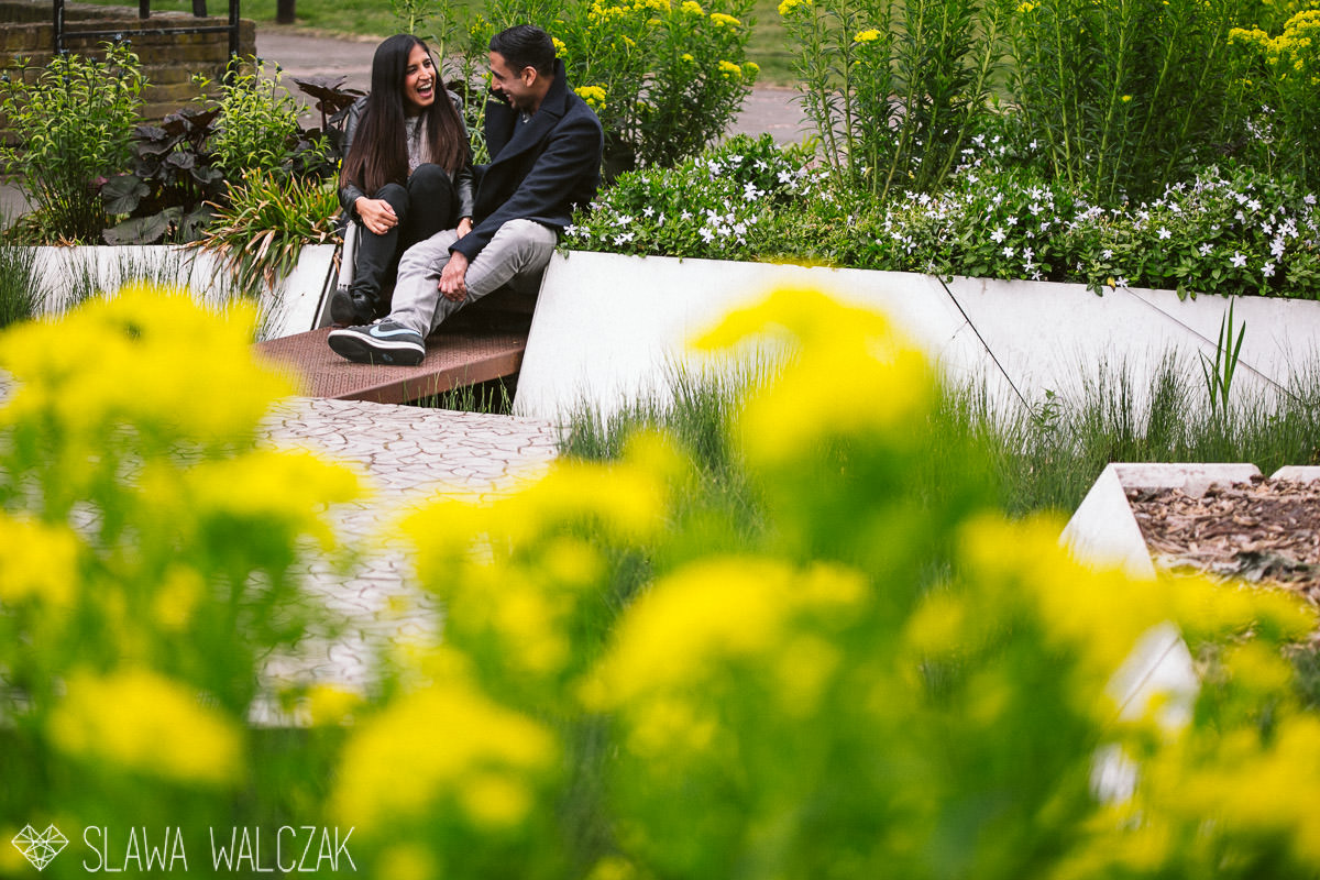 natural and relaxed indian engagement photography session London