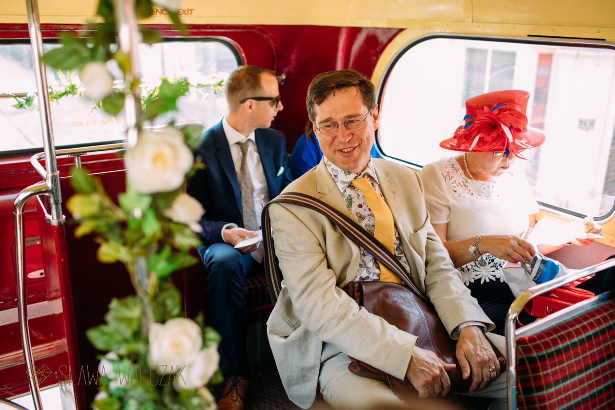 wedding photohraphy at a London Routemaster bus