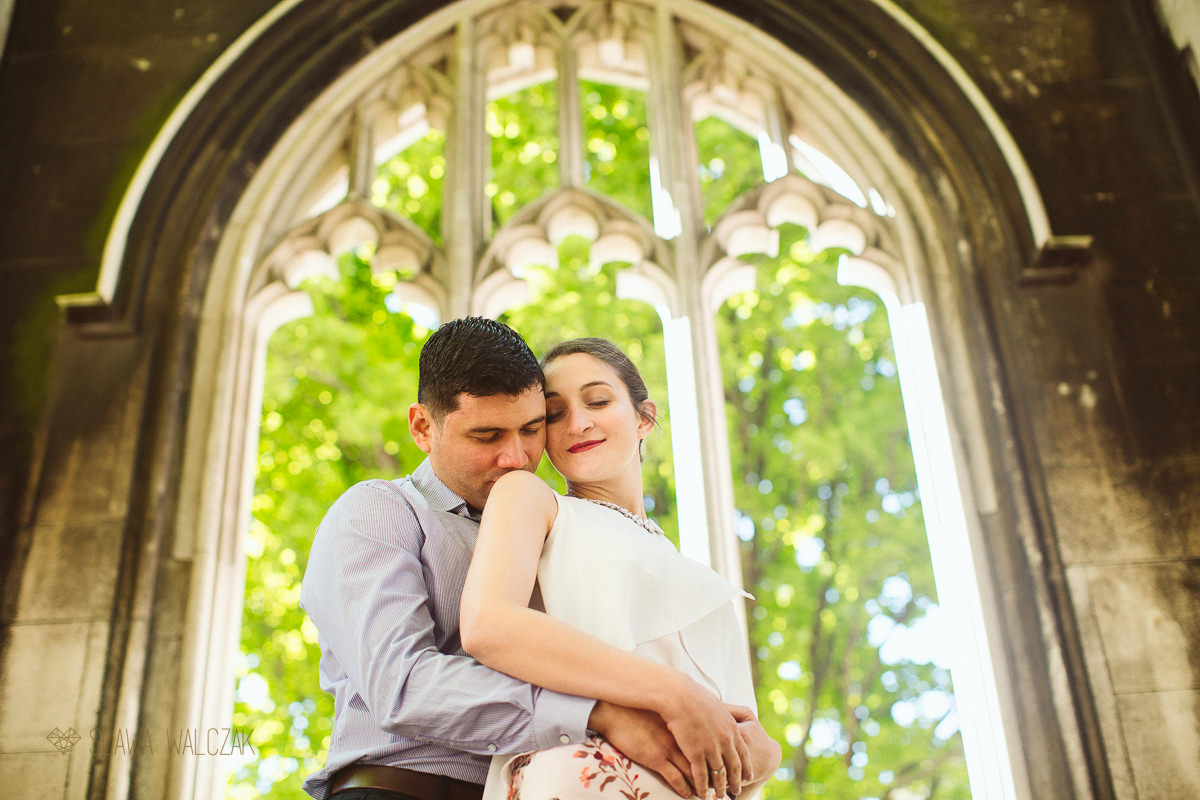 romantic and relaxed engagement photo session at St Dunstan in London