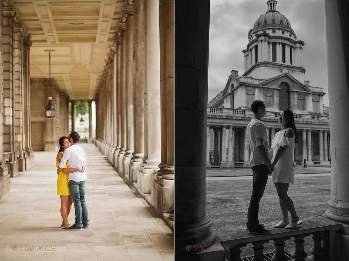 couple engagment photo shoot from Greenwich College in London