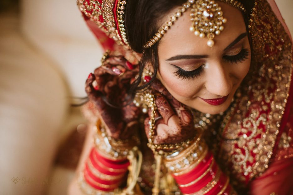 sikh wedding bride getting ready for her indian wedding in London