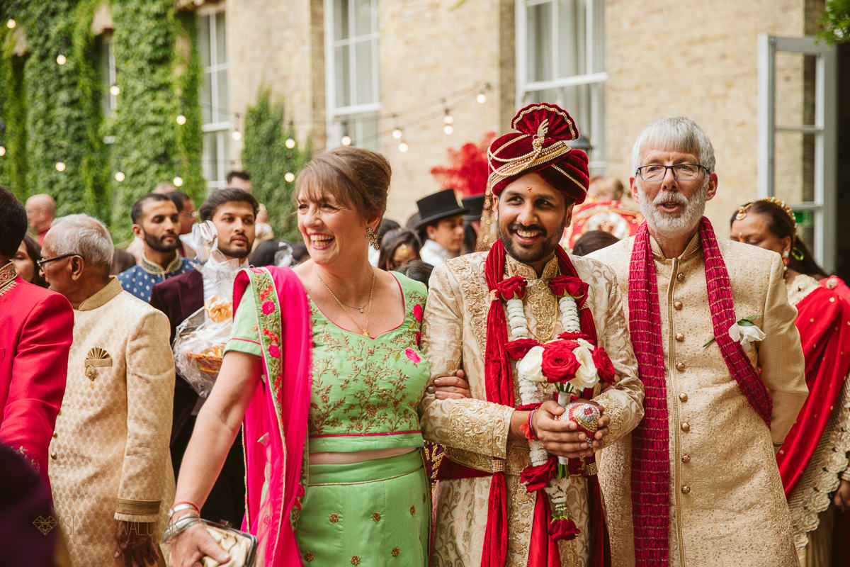 Indian groom's entrance Beaumont Estate Windsor