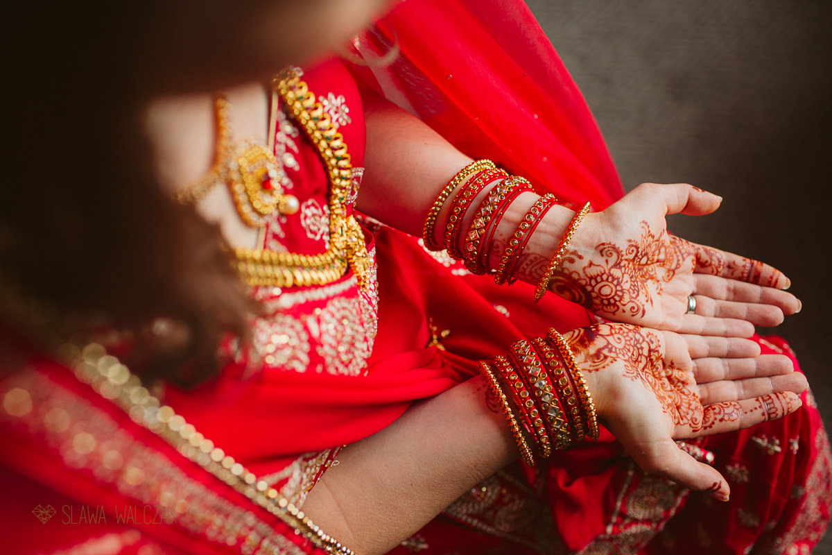 Bridal preparation for a hindu wedding in De Vere Beaumont Estate in Windsor