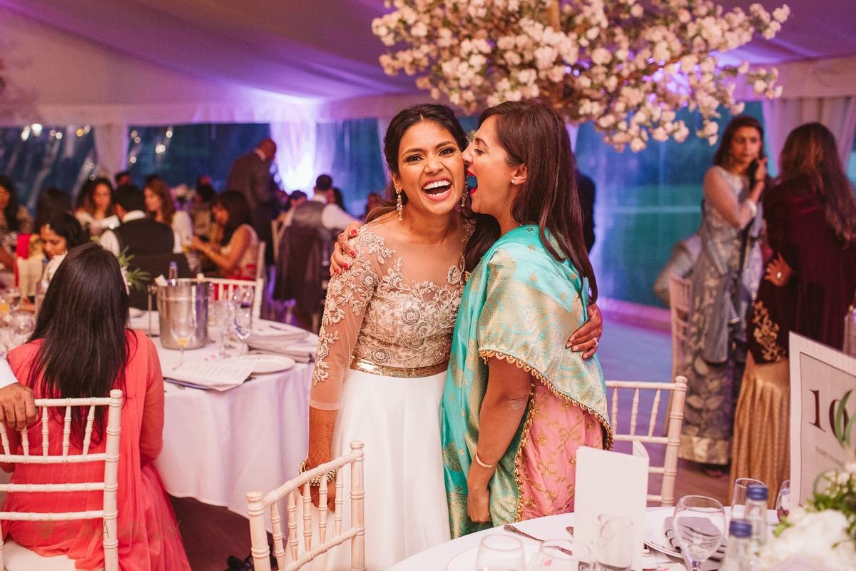 Asian wedding dinner reception photos at Chiswick House
