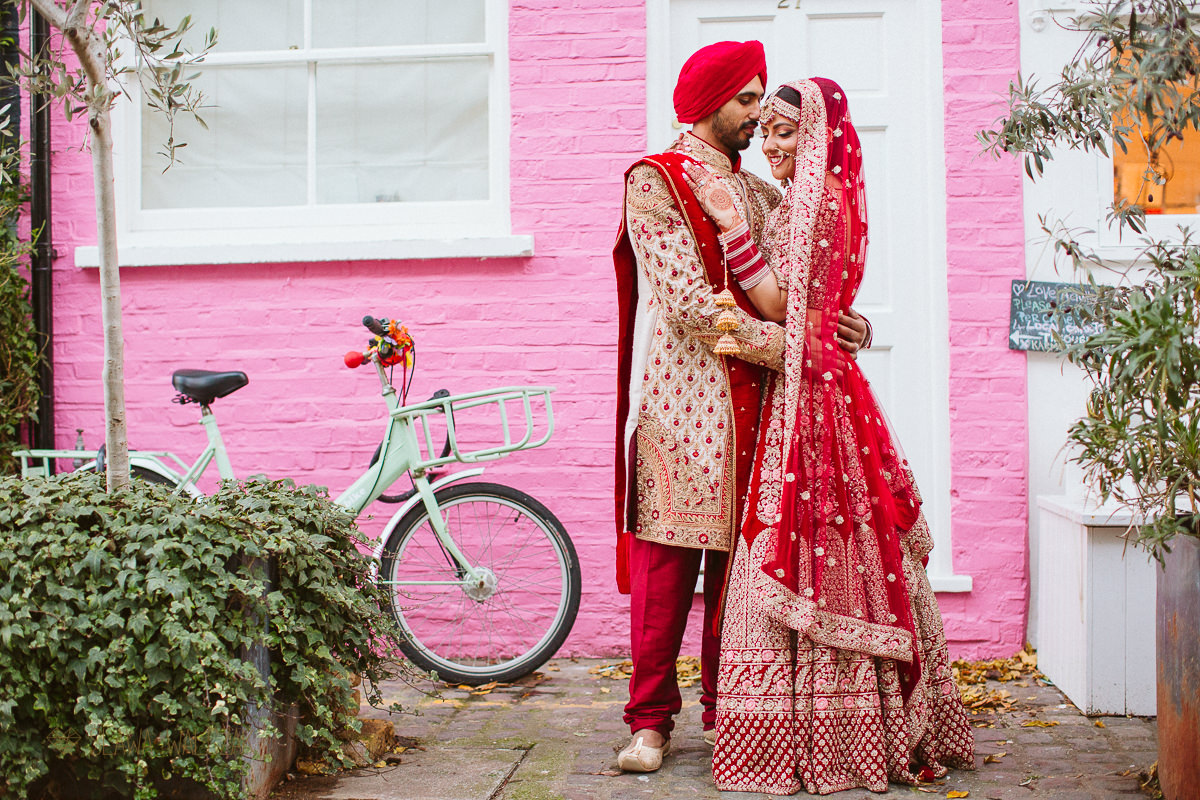 Asian Sikh Couple photoshoot in Notting Hill London