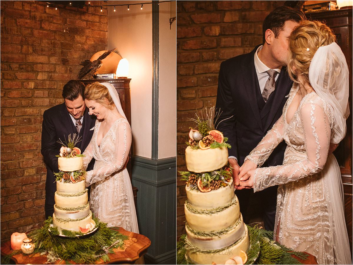 cake cutting at Fulham Library London Wedding Photography