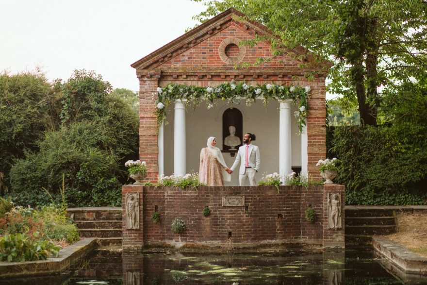 Asian couple photoshoot at the Gardens of Mickelfielh Hall Wedding Photography