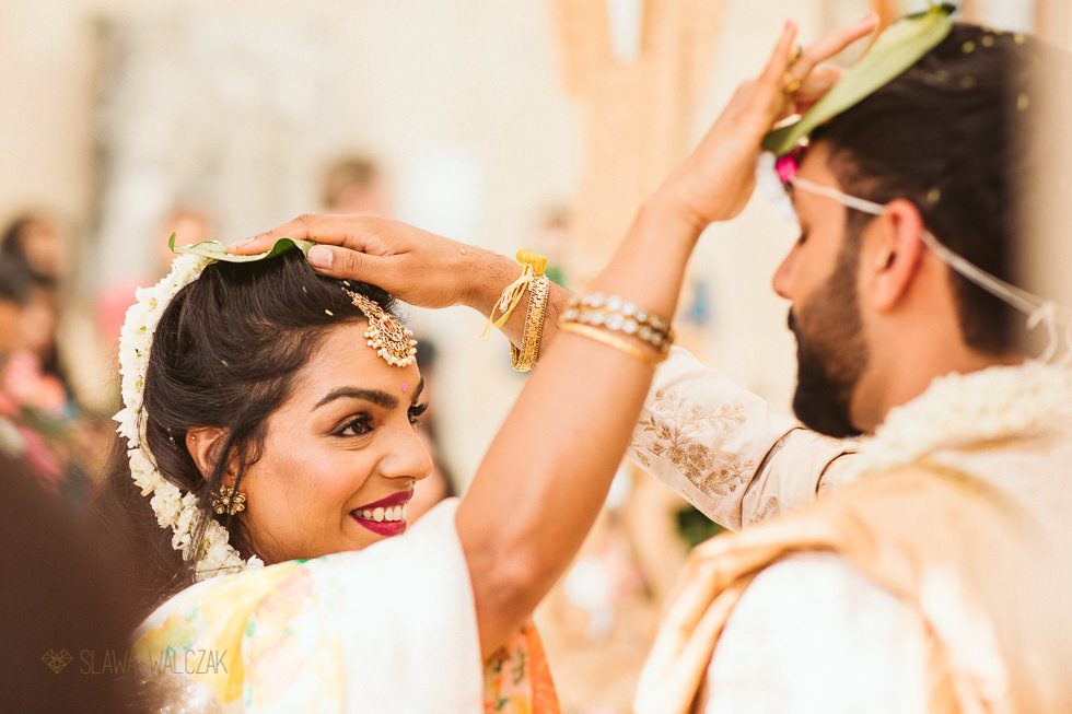 Bride during her Hindu Wedding in the Nash Conservatory Kew Gardens