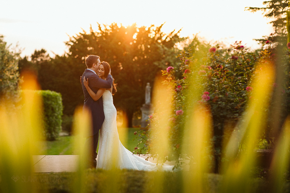 Sunset couple photos at an Asian Wedding at Harlaxton Manor Grantham