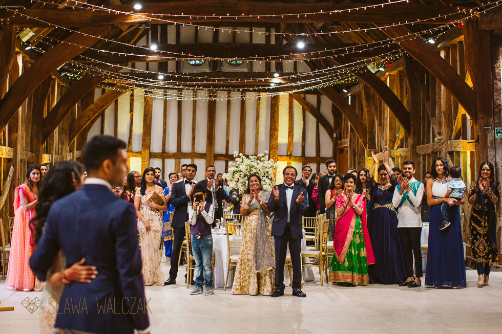 indian wedding reception photos from The Great Barn London