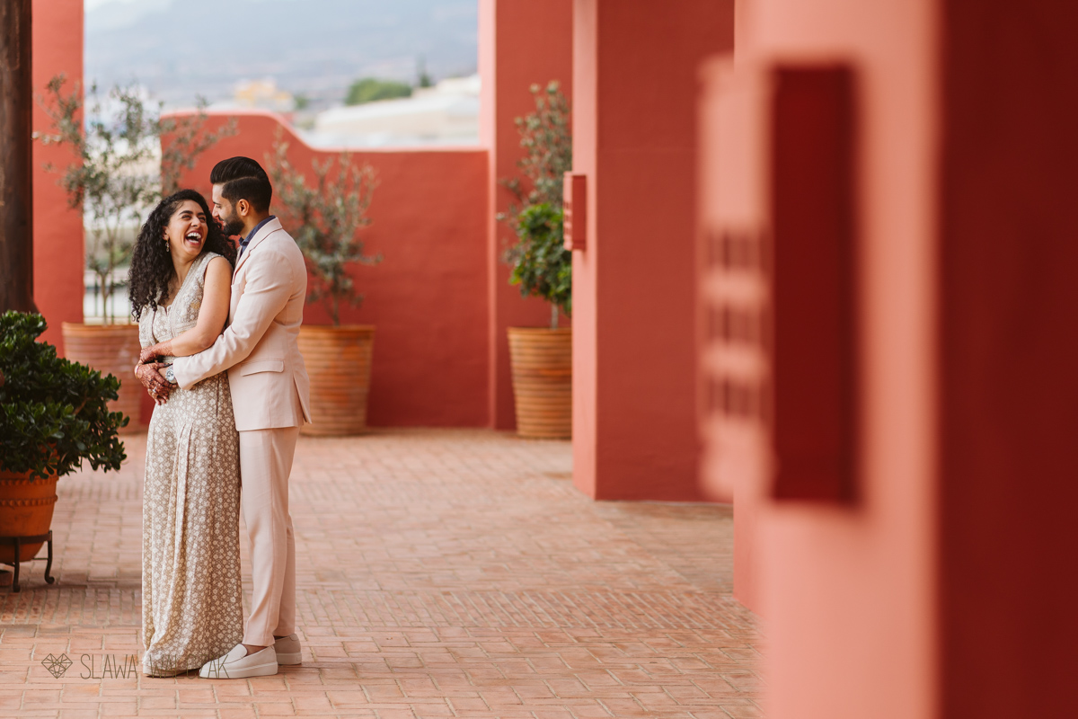 future bride and groom posing for their engagement couple shoot in Tenerife