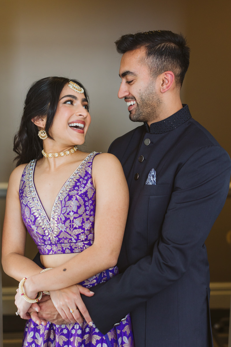 indian bride portraits from her wedding and sangeet at The Waldorf Hilton