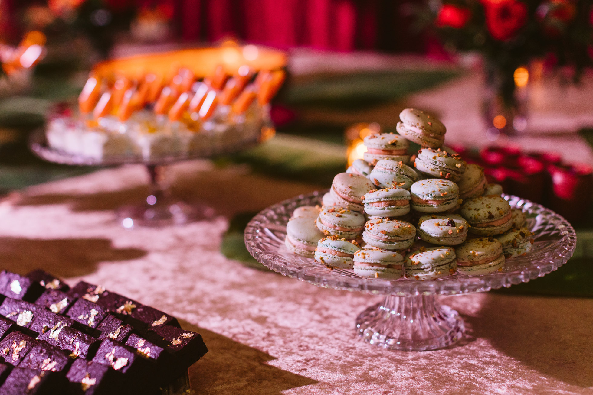 vegan desserts at an Indian wedding at Syon Park Walled Garden