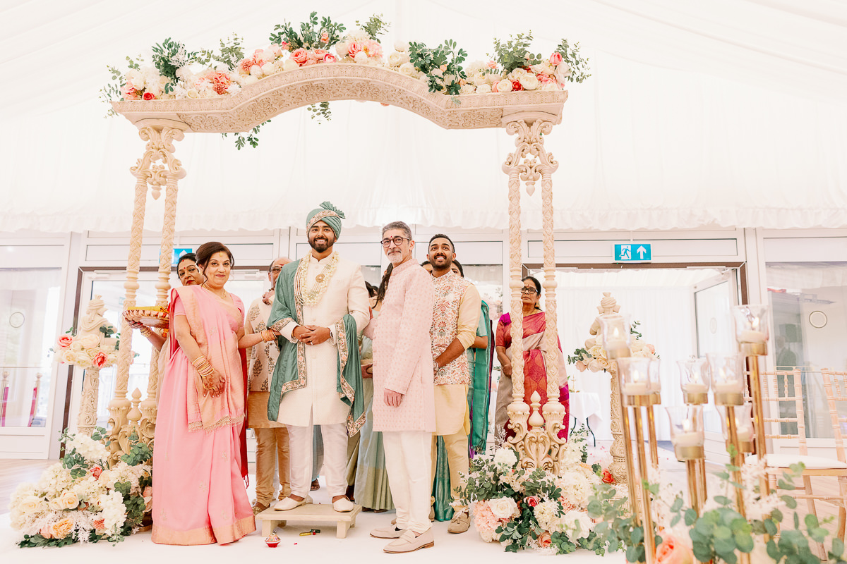 Indian groom's wedding entrance