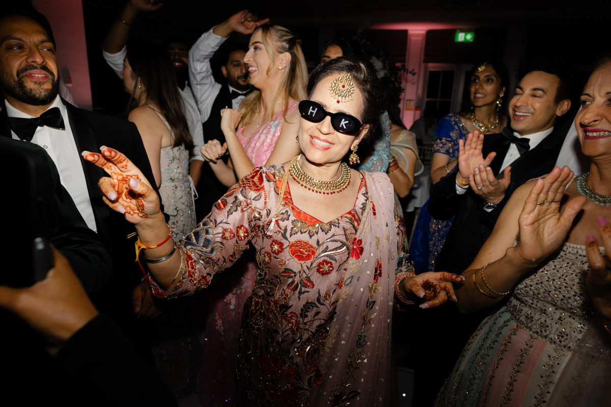 Dancing photos from an Asian Wedding at Wokefield Estate
